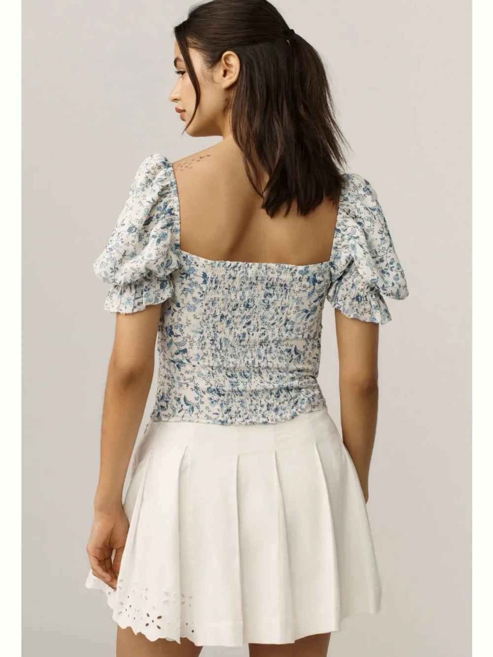 Reformation Marin Puff-Sleeve Blouse